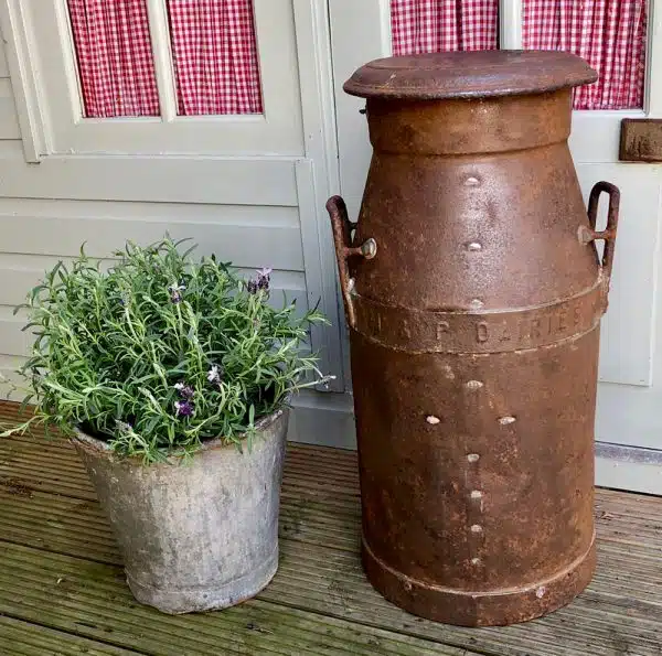 Vintage milk churn for hire from Jaques & Co